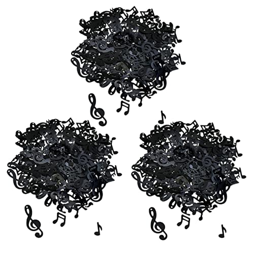 DECHOUS 3Er-Packungen Geburtstag Konfetti Dekorationen Junggesellin Konfetti beachten Papier Party komfetti wandverkleidung abschluss konfetti geburtstagsnotiz Plastik Black von DECHOUS
