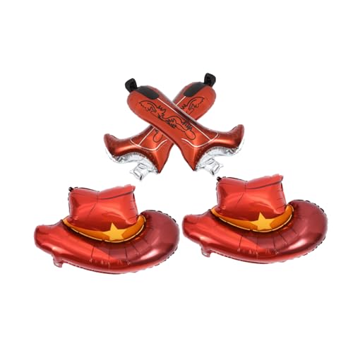 DECHOUS 4 Stück Teiliges Western Party Folienballons Cowboy Hut und Stiefel Aluminium Luftballons Dekoration Schnelle Befüllung Fotofreundliche Western Geburtstag Deko DECHOUS 4 Stück Teiliges Western Party Folienballons Cowboy Hut und Stiefel Aluminium Luftballons Dekoration Schnelle Befüllung Fotofreundliche Western Geburtstag Deko von DECHOUS