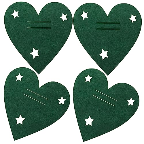 DECHOUS 4Stücke Weihnachtsbesteckhalter Herzform Grüne Kabelleholder Für Party Festliche Tischdekoration Besteckaufbewahrung Für Weihnachten Und Feierlichkeiten von DECHOUS
