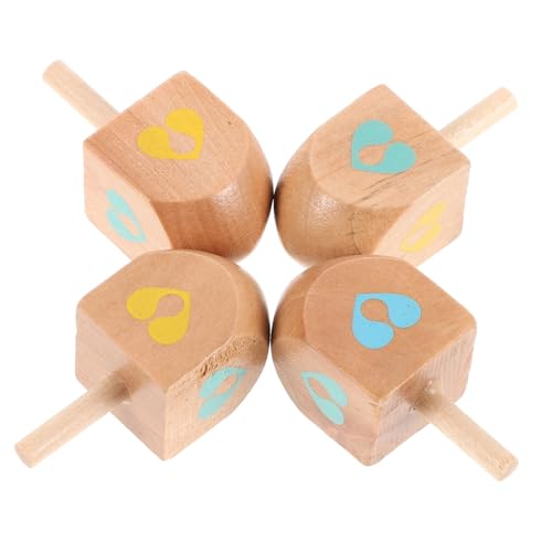 DECHOUS 4stücke Holz-Dreidel Für Chanukka Blanko Holzspielzeug Zum Basteln Für Hanukkah-Spiele Und Dekoration Natürliche Und Sichere Materialien Fördert Kreativität Und Stressabbau von DECHOUS