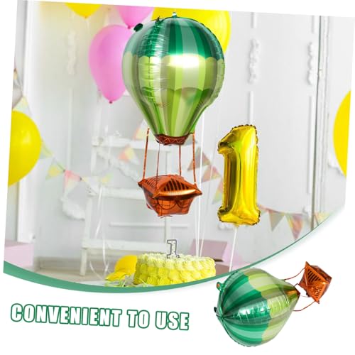 DECHOUS 5 Stück Heißluftballon Aluminiumfolie Ballons Grün Farbverlauf Wiederverwendbar Für Geburtstag Shower Hochzeit Partydekoration Innen Außen DECHOUS 5 Stück Heißluftballon Aluminiumfolie Ballons Grün Farbverlauf Wiederverwendbar Für Geburtstag Shower Hochzeit Partydekoration Innen Außen von DECHOUS