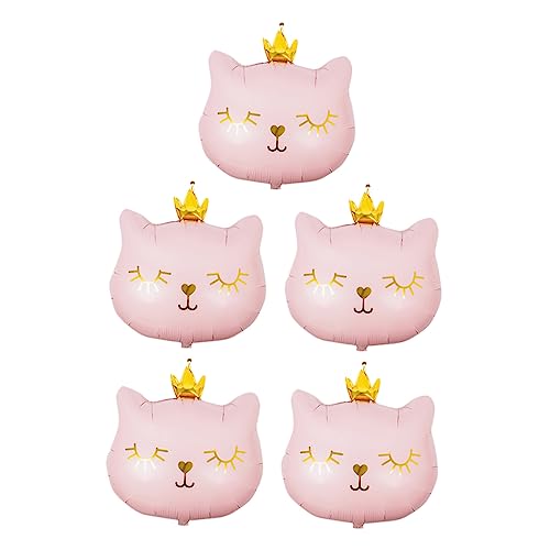 DECHOUS 5 Stück Katzenballon Schwarz Und Luftballons Katze Hochzeitsdekor Plaudern Blau Luftballons Für Katzen Tierische Folienballons Krone Pastell Dekorationen Pfote Aluminiumfolie Rosa DECHOUS 5 Stück Katzenballon Schwarz Und Luftballons Katze Hochzeitsdekor Plaudern Blau Luftballons Für Katzen Tierische Folienballons Krone Pastell Dekorationen Pfote Aluminiumfolie Rosa von DECHOUS