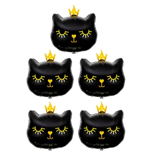 DECHOUS 5 Stück Katzenballon hochzeitsdeko tierluftballone Katzendekorationen zum Geburtstag Luftballons mit Katzentieren Cartoon-Folienballons tierischer Folienballon Aluminiumfolie Black DECHOUS 5 Stück Katzenballon hochzeitsdeko tierluftballone Katzendekorationen zum Geburtstag Luftballons mit Katzentieren Cartoon-Folienballons tierischer Folienballon Aluminiumfolie Black von DECHOUS