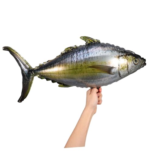 DECHOUS 5 Stück Realistische Aluminiumfolie Thunfisch Luftballons Wiederverwendbar Thema Vielseitige Partydekoration für Angel und Sommerfeste Einfach Aufzublasen und Leicht von DECHOUS