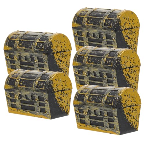 DECHOUS 5 Stück Schatztruhe Miniatur Dekorationen für Mädchen klein Brust Spielzeugaufbewahrung wohnaccessoires bastelmaterial dollhaus Mini-Hausverzierung Puppenhaus Miniaturen Abs Golden DECHOUS 5 Stück Schatztruhe Miniatur Dekorationen für Mädchen klein Brust Spielzeugaufbewahrung wohnaccessoires bastelmaterial dollhaus Mini-Hausverzierung Puppenhaus Miniaturen Abs Golden von DECHOUS