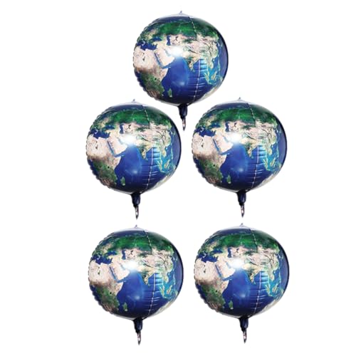 DECHOUS 5 Stück Teiliges Planetenthemen Partyballon Set Aluminiumfolie Langlebig Simuliertes Erde Muster für Geburtstagsfeiern Weltraum Dekoration Kinderpartys Einsetzbar DECHOUS 5 Stück Teiliges Planetenthemen Partyballon Set Aluminiumfolie Langlebig Simuliertes Erde Muster für Geburtstagsfeiern Weltraum Dekoration Kinderpartys Einsetzbar von DECHOUS