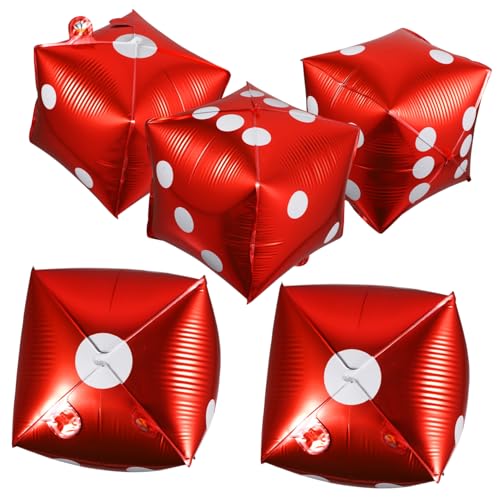 DECHOUS 5 Stück Würfelballon Partydekoration Würfel Folienballons Grüne Luftballons Feentür Auslass Zahlenballons Zahnluftballons Würfeldekorationen Zahlenballons Boje Aluminiumfolie Rot DECHOUS 5 Stück Würfelballon Partydekoration Würfel Folienballons Grüne Luftballons Feentür Auslass Zahlenballons Zahnluftballons Würfeldekorationen Zahlenballons Boje Aluminiumfolie Rot von DECHOUS