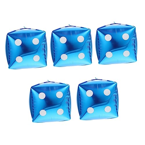 DECHOUS 5 Stücke Würfel Ballon Würfel Folie Blau Ballon Girlande Ballon Krawatte Werkzeug Geld Ballon Riesen Poker Anzahl Ballon Blase Aluminium Film DECHOUS 5 Stücke Würfel Ballon Würfel Folie Blau Ballon Girlande Ballon Krawatte Werkzeug Geld Ballon Riesen Poker Anzahl Ballon Blase Aluminium Film von DECHOUS
