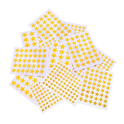 DECHOUS 50 Blätter Goldene Sternaufkleber für Kinder Fünfzackige Belohnungsaufkleber für Kindergartenbedarf Selbstklebende Sticker für Schüler und Bastelprojekte DECHOUS 50 Blätter Goldene Sternaufkleber für Kinder Fünfzackige Belohnungsaufkleber für Kindergartenbedarf Selbstklebende Sticker für Schüler und Bastelprojekte von DECHOUS