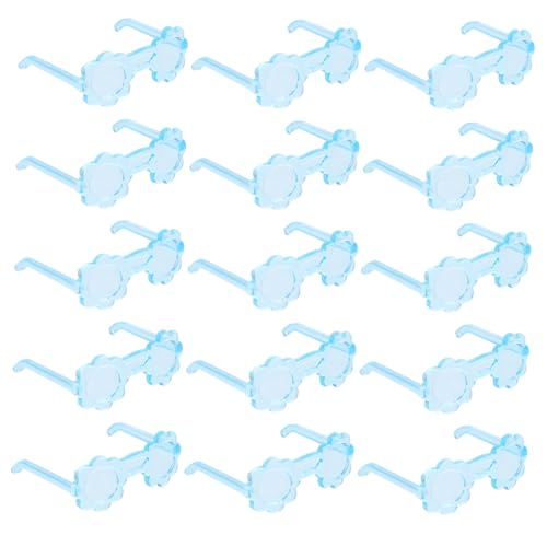 DECHOUS 50 Stück Mini-Brille Mädchen Für Puppe Puppe Mini-Puppen Miniatur-brillensachen Puppe Verkleiden Zubehör Brillen Zum Anziehen Der Puppe Puppenbrille Sky-Blue Plastik von DECHOUS