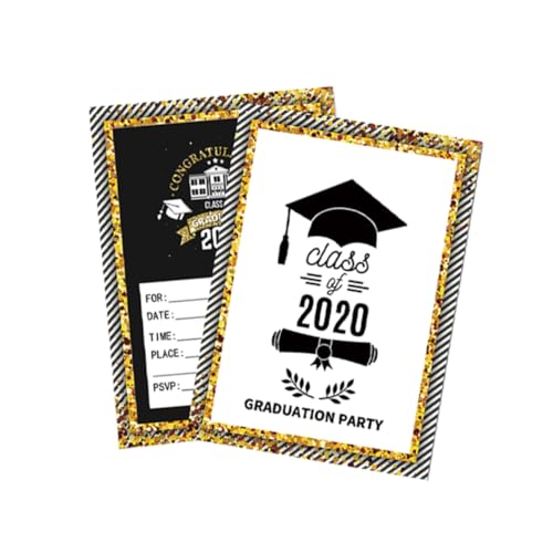 DECHOUS 50 Stück Partykarte Abschlusseinladungen 2020 Ankündigungskarten die Einladung Abschlussfeier einladen ihn Junggesellin LED ihr einladungskarten Grußkarte Abschlusskarte Party-Gruß DECHOUS 50 Stück Partykarte Abschlusseinladungen 2020 Ankündigungskarten die Einladung Abschlussfeier einladen ihn Junggesellin LED ihr einladungskarten Grußkarte Abschlusskarte Party-Gruß von DECHOUS