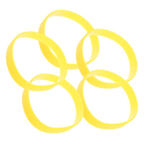 DECHOUS 5St manuelle Handglocke Schlüsselanhänger Etiketten für Mülltonnen Displayhalter Schilder Friendship Bracelet silikonarmband tragbares Armband Ventilatoren liefern Kieselgel Yellow DECHOUS 5St manuelle Handglocke Schlüsselanhänger Etiketten für Mülltonnen Displayhalter Schilder Friendship Bracelet silikonarmband tragbares Armband Ventilatoren liefern Kieselgel Yellow von DECHOUS