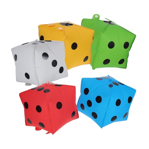 DECHOUS 5Stücke Kreative Würfelballons aus Aluminiumfolie für Partydekoration für Spielabende Festivals und Themenpartys von DECHOUS