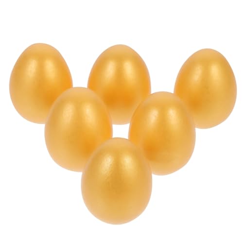 DECHOUS 6 Stück Goldene Ostereier Künstliche Eier Jumbo Ornamente Küchenspiel Osterdekor Eier Festival Osterei Leere Ostereier Bemalbar Gefüllte Ostereier Zum Dekorieren DECHOUS 6 Stück Goldene Ostereier Künstliche Eier Jumbo Ornamente Küchenspiel Osterdekor Eier Festival Osterei Leere Ostereier Bemalbar Gefüllte Ostereier Zum Dekorieren von DECHOUS