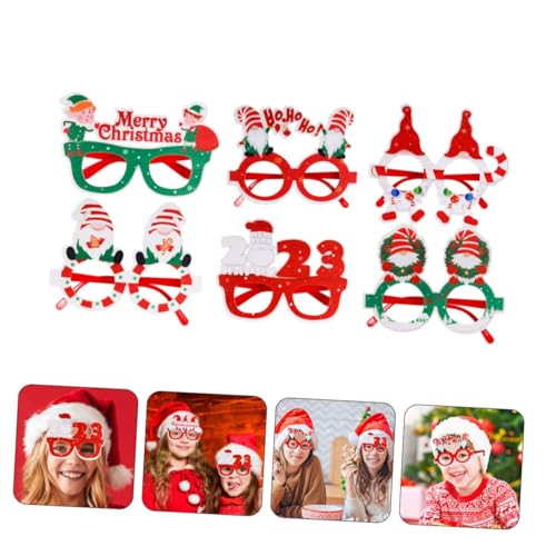 DECHOUS 6 Stück Teiliges Cartoon Weihnachtsbrillen aus Leichtem Lustige Partybrillen Weihnachtsdeko Wiederverwendbare Faschingsbrillen für Erwachsene Festliche Rahmen für Weihnachtsfeiern DECHOUS 6 Stück Teiliges Cartoon Weihnachtsbrillen aus Leichtem Lustige Partybrillen Weihnachtsdeko Wiederverwendbare Faschingsbrillen für Erwachsene Festliche Rahmen für Weihnachtsfeiern von DECHOUS