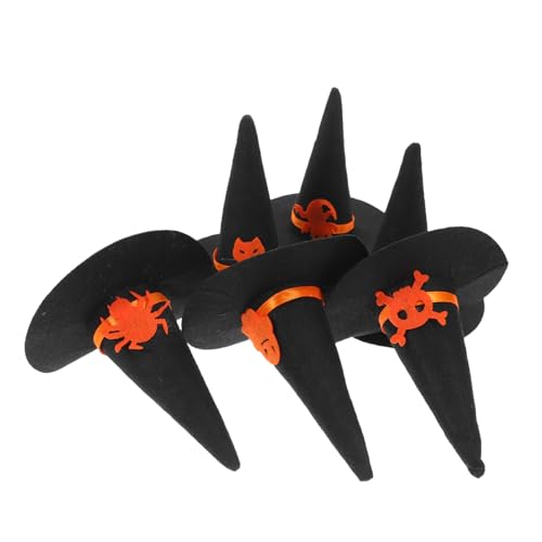 DECHOUS 6 Stück Teiliges Kleine Filz Hexenhüte Wiederverwendbare DIY Halloween Deko Weiche Verblassungsresistente Hexenhut Accessoires für Party Festival Puppen und Haustiere DECHOUS 6 Stück Teiliges Kleine Filz Hexenhüte Wiederverwendbare DIY Halloween Deko Weiche Verblassungsresistente Hexenhut Accessoires für Party Festival Puppen und Haustiere von DECHOUS