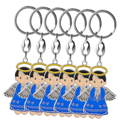 DECHOUS Engel-schlüsselanhänger-set 6-teilig Schlüsselanhänger Rucksack-charms Für Frauen Taufe Partygeschenk Taufe von DECHOUS