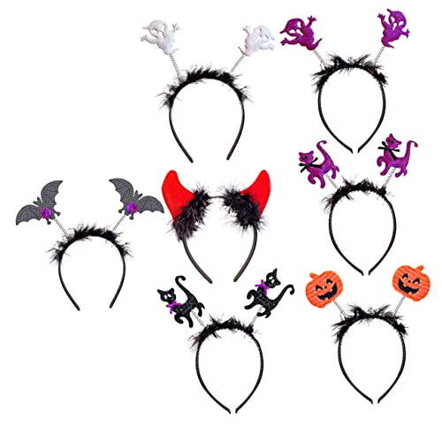 DECHOUS 7 Stück Teiliges Halloween Teufelshorn Stirnband Leichtes Langlebig Farbecht für Kostüm Accessoire Auffälliger Haarschmuck für Halloween Party und Cosplay DECHOUS 7 Stück Teiliges Halloween Teufelshorn Stirnband Leichtes Langlebig Farbecht für Kostüm Accessoire Auffälliger Haarschmuck für Halloween Party und Cosplay von DECHOUS