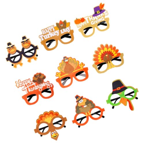 DECHOUS 9 Stück Teiliges Thanksgiving Party Brillen mit Kreativen Bunten Eyewear Rahmen Lustige Fotorequisiten für Festliche Verkleidung Vielseitige Komfortable Thanksgiving Dekoration DECHOUS 9 Stück Teiliges Thanksgiving Party Brillen mit Kreativen Bunten Eyewear Rahmen Lustige Fotorequisiten für Festliche Verkleidung Vielseitige Komfortable Thanksgiving Dekoration von DECHOUS