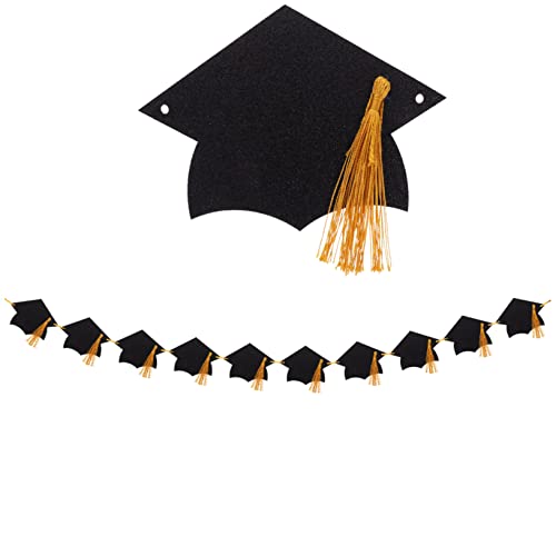 DECHOUS Abschlussbanner Für Klasse Dekoratives Abschlussfeier Girlande Mit Schwarzem Doktorhut Und Quasten Perfekte Party Dekoration Für College Und Schulabschlüsse DECHOUS Abschlussbanner Für Klasse Dekoratives Abschlussfeier Girlande Mit Schwarzem Doktorhut Und Quasten Perfekte Party Dekoration Für College Und Schulabschlüsse von DECHOUS