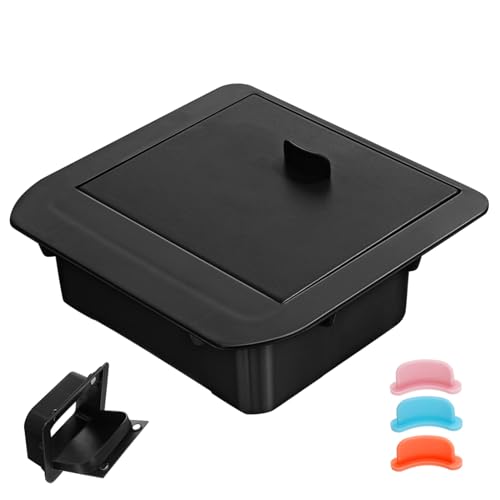 DECHOUS Auto Armlehne Aufbewahrungsbox mit Deckel Kompakter Organizer für Mittelkonsole Magnetverschluss für Schlüssel und Bargeld Stabil aus Gefertigt von DECHOUS