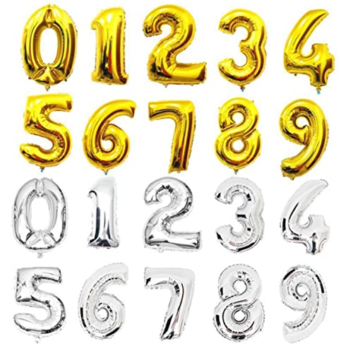 DECHOUS 16" Hochwertige Zahlenballons Aus Aluminiumfolie 0-9-set Perfektes Partyzubehör Für Geburtstage Hochzeiten Schulveranstaltungen DECHOUS 16" Hochwertige Zahlenballons Aus Aluminiumfolie 0-9-set Perfektes Partyzubehör Für Geburtstage Hochzeiten Schulveranstaltungen von DECHOUS