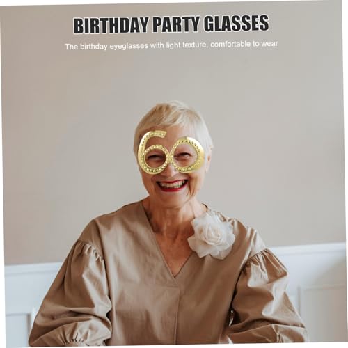 DECHOUS Goldene Zahlenbrille Partybrille aus Abs Geburtstagsfoto Requisite für Feier Partydekoration Einteilig DECHOUS Goldene Zahlenbrille Partybrille aus Abs Geburtstagsfoto Requisite für Feier Partydekoration Einteilig von DECHOUS
