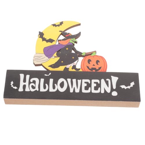 DECHOUS Halloween Holz Tischdekoration Kürbis Ornament Handgefertigtes Holzschild mit Klassischem Halloween Design Festliche Schreibtisch Deko für Herbst und Partys DECHOUS Halloween Holz Tischdekoration Kürbis Ornament Handgefertigtes Holzschild mit Klassischem Halloween Design Festliche Schreibtisch Deko für Herbst und Partys von DECHOUS