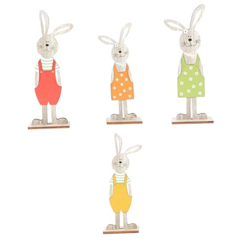 DECHOUS Holz Handwerk Ostern Ornamente 4 Stücke Ostern Bunny Decor Festival Decor Ostern Schmuck Wohnkultur DECHOUS Holz Handwerk Ostern Ornamente 4 Stücke Ostern Bunny Decor Festival Decor Ostern Schmuck Wohnkultur von DECHOUS