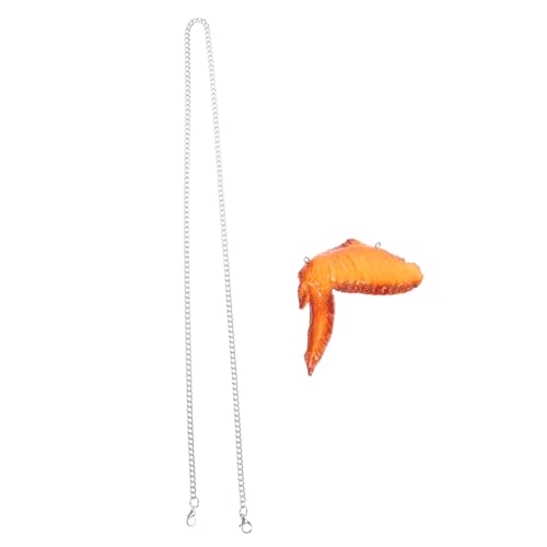 DECHOUS Hühnerarm-dekorationsanhänger Simulationsnahrungsmittel-halskette Für Modisches Leichtes Hühnerflügel-accessoire Aus Pvc von DECHOUS