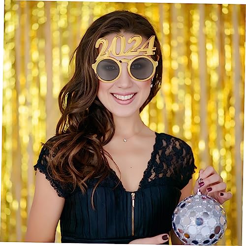 DECHOUS Partybrille Zahlen Design Spaßbrille für Silvester Karneval Fasching Dekoratives Accessoire in Gold DECHOUS Partybrille Zahlen Design Spaßbrille für Silvester Karneval Fasching Dekoratives Accessoire in Gold von DECHOUS