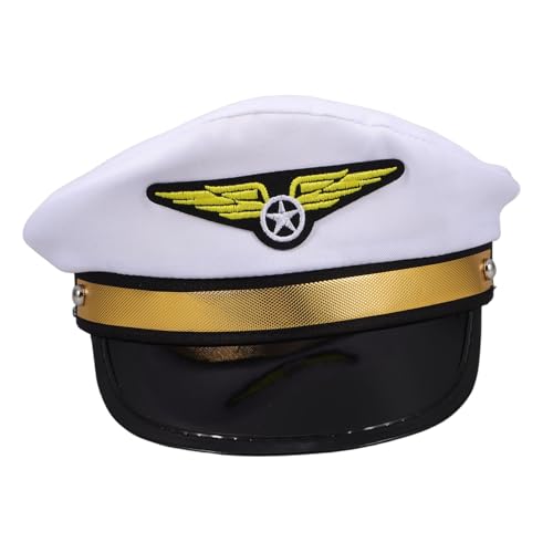 DECHOUS Und Mädchen Kostüm Hut Nautischen Stil Matrosen Hut Herren Airline Cap Dress up DECHOUS Und Mädchen Kostüm Hut Nautischen Stil Matrosen Hut Herren Airline Cap Dress up von DECHOUS