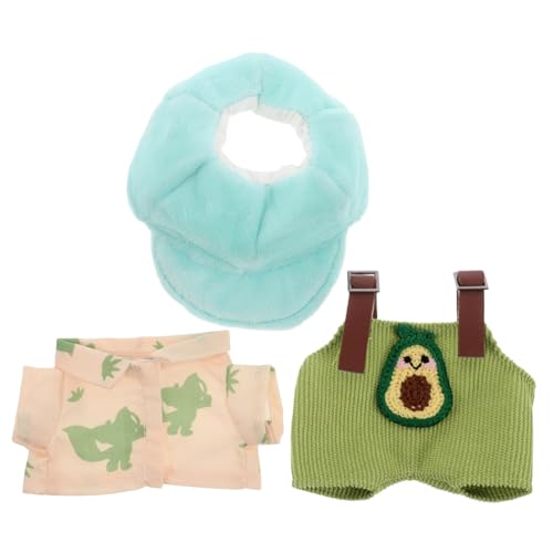 DECHOUS Plüschpuppen-Set Plüschtierkleidung Puppe Süße Kleidung Overall Ersatz Weihnachtspuppenkleidung Strampler Für Babypuppen Puppenshirt Wiedergeborene Puppe Hemd Stoff von DECHOUS