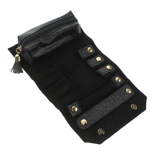 DECHOUS Roll Travel Tragbare Lange Schmuckschatulle Zum Über Der Tür Schmuck Organizer Mini Reise Ohrringhalter Organizer Reise Schmuck Organizer Etui Bewegliches Uhren Reiseetui von DECHOUS