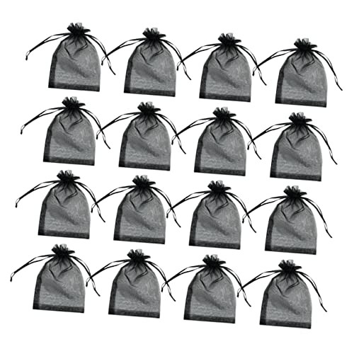 DECHOUS Schwarze Organzasäckchen Geschenktüten Bundmündige Geschenkaufbewahrungstaschen Aus Perlengewebe Für Hochzeiten Partys Und DECHOUS Schwarze Organzasäckchen Geschenktüten Bundmündige Geschenkaufbewahrungstaschen Aus Perlengewebe Für Hochzeiten Partys Und von DECHOUS