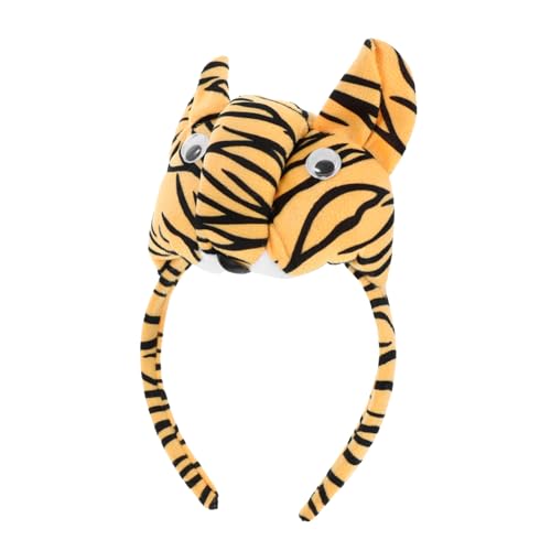 DECHOUS Tiger Ohrhaarband Für Kinder Plüsch Zoo Stirnband Tierkostüm Stirnband Cosplay Animal Party Gefälligkeiten von DECHOUS