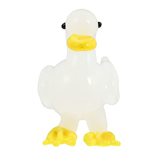 DECHOUS Wunderschöne Weiße Gans Ornament Glas Gans Figur Für Home Office Decor von DECHOUS