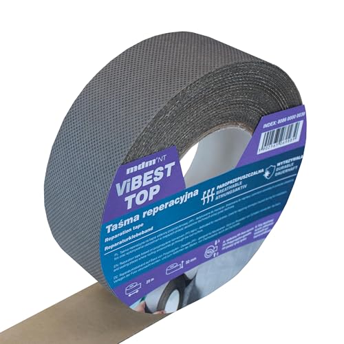 DECKET Reparaturband 50 mm x 25 m, Klebeband zur Dachabdichtung & Beseitigung von Schäden an Unterspannbahn, für Innen & Außen, Hohe Klebkraft & UV-Beständigkeit, Hochleistungsklebeband, Anthrazit DECKET Reparaturband 50 mm x 25 m, Klebeband zur Dachabdichtung & Beseitigung von Schäden an Unterspannbahn, für Innen & Außen, Hohe Klebkraft & UV-Beständigkeit, Hochleistungsklebeband, Anthrazit von DECKET