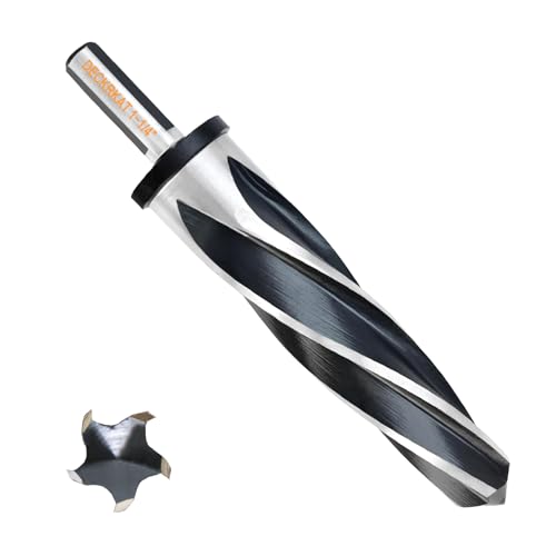 1-1/10.2 cm Reibahle Bohrer für Metall, M2 HSS Kegelreibahle für Stahl, Legierung, Holz, Kunststoff zum Ausrichten, Vergrößern von Löchern, 5-Spiralnuten, 1/2 Zoll rutschfester Schaft, 32 mm 1-1/10.2 cm Reibahle Bohrer für Metall, M2 HSS Kegelreibahle für Stahl, Legierung, Holz, Kunststoff zum Ausrichten, Vergrößern von Löchern, 5-Spiralnuten, 1/2 Zoll rutschfester Schaft, 32 mm von DECKRKAT