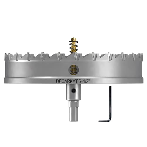 16,5 cm TCT-Lochsägen für Hartmetall, strapazierfähig, 165 mm, Wolframkarbid-Lochschneider-Set mit federbelasteten Zentrierbohrern für Edelstahl, Metall, Eisen und Kunststoff. 16,5 cm TCT-Lochsägen für Hartmetall, strapazierfähig, 165 mm, Wolframkarbid-Lochschneider-Set mit federbelasteten Zentrierbohrern für Edelstahl, Metall, Eisen und Kunststoff. von DECKRKAT