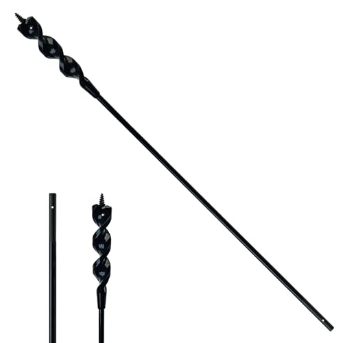DECKRKAT Flexibler Montagebohrer, 91,4 cm, 1,9 cm (3/4 Zoll) Schnecke mit Fischaugenloch und rutschfestem 3-flachem Schaft für Drahtziehen durch Wände, Decken, Gehwege. von DECKRKAT