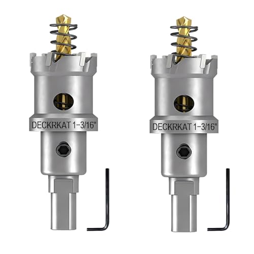 DECKRKAT TCT-Lochsägen für Hartmetall, strapazierfähig, 30 mm, Wolframkarbid-Lochschneider-Set mit federbelasteten Zentrierbohrern für Edelstahl, Metall, Eisen und Kunststoff, 2 Stück. DECKRKAT TCT-Lochsägen für Hartmetall, strapazierfähig, 30 mm, Wolframkarbid-Lochschneider-Set mit federbelasteten Zentrierbohrern für Edelstahl, Metall, Eisen und Kunststoff, 2 Stück. von DECKRKAT