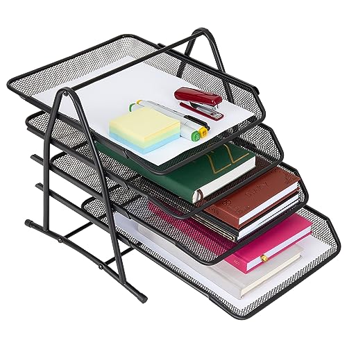 Deco Express Büro Organizer mit 4 Ablagen - Ablagefächer Stapelbar als Briefablage A4 oder Organizer Büro Bürobedarf Deco Express Büro Organizer mit 4 Ablagen - Ablagefächer Stapelbar als Briefablage A4 oder Organizer Büro Bürobedarf von DECO EXPRESS