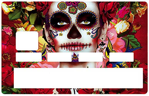 Catarina Calavera, la santa muorte - Kreditkarten Aufkleber – Passgenaue Aufkleber – Differenzieren und dekorieren Sie Ihre Bankkarte nach Ihren Wünschen !! von DECO-IDEES