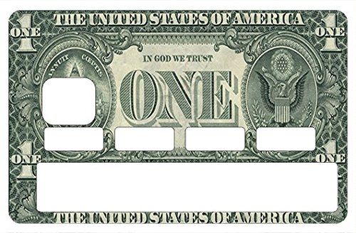 One Dollar - Kreditkarten Aufkleber – Passgenaue Aufkleber – Differenzieren und dekorieren Sie Ihre Bankkarte nach Ihren Wünschen !! von DECO-IDEES