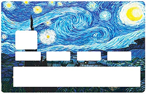Tribute to VAN GOGH, Die Sternreiche Nacht - Kreditkarten Aufkleber – Passgenaue Aufkleber – Differenzieren und dekorieren Sie Ihre Bankkarte nach Ihren Wünschen !! von DECO-IDEES