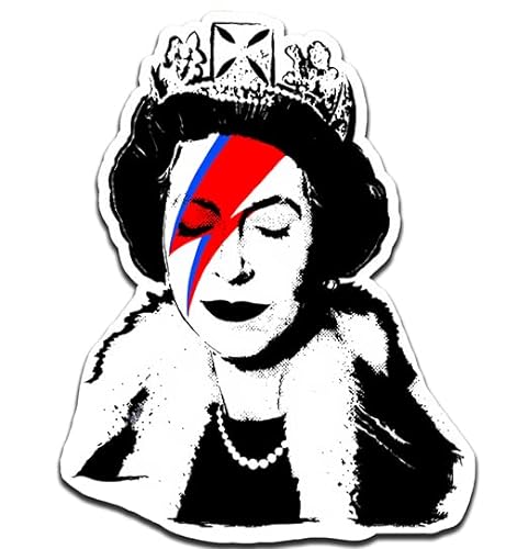 Vinyl-Aufkleber: Queen Elisabeth Vs Bowie von DECO-IDEES