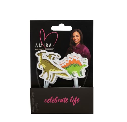 AMIRA powered by decocino - Cake Topper Dino 12-tlg - Cake topper für Muffins, Torten und Kuchen, Jungsparty, Party, Dinos, Dinosaurier, grün, Jungs AMIRA powered by decocino - Cake Topper Dino 12-tlg - Cake topper für Muffins, Torten und Kuchen, Jungsparty, Party, Dinos, Dinosaurier, grün, Jungs von DECOCINO