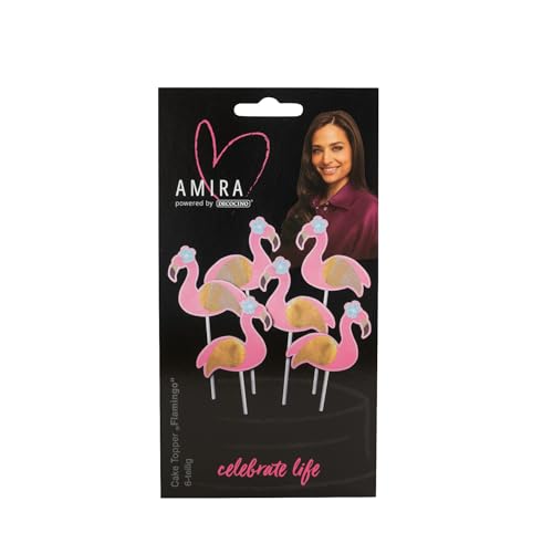AMIRA powered by decocino - Cake Topper Flamingo 6-tlg - pink, ideal für Muffins, Kuchen und Torten, Geburtstag, Party, Hochzeit, JGA AMIRA powered by decocino - Cake Topper Flamingo 6-tlg - pink, ideal für Muffins, Kuchen und Torten, Geburtstag, Party, Hochzeit, JGA von DECOCINO