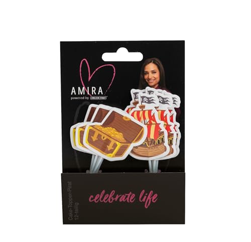 AMIRA powered by decocino - Cake-Topper Pirat 12-tlg - Party, Geburtstag, Piraten, Kindergeburtstag, Schatz, Schatzkiste, Schiff, Jungs AMIRA powered by decocino - Cake-Topper Pirat 12-tlg - Party, Geburtstag, Piraten, Kindergeburtstag, Schatz, Schatzkiste, Schiff, Jungs von DECOCINO